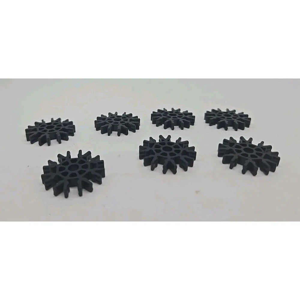 K'Nex Micro 8 Way Connectors Roller Coaster Parts Black Full Moon 7 Replacements